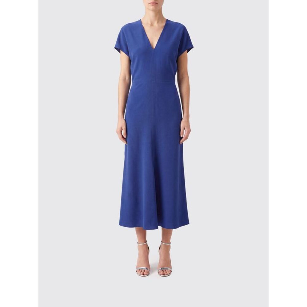 Victoria Victoria Beckham Edith Acetate Midi Tunic With V-Neck
